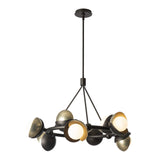 Brooklyn 9-Light Double Shade Ring Chandelier, shown in Oil Rubbed Bronze, Modern Brass, by Hubbardton Forge