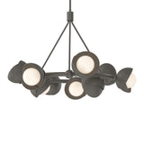 Brooklyn 9-Light Double Shade Ring Chandelier in Dark Smoke, Dark Smoke by Hubbardton Forge