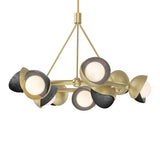 Brooklyn 9-Light Double Shade Ring Chandelier in Modern Brass, Ink by Hubbardton Forge