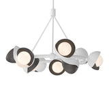 Brooklyn 9-Light Double Shade Ring Chandelier in White, Oil Rubbed Bronze by Hubbardton Forge
