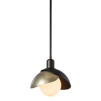 Brooklyn Double Shade Mini Pendant, shown in Oil Rubbed Bronze, Modern Brass, by Hubbardton Forge