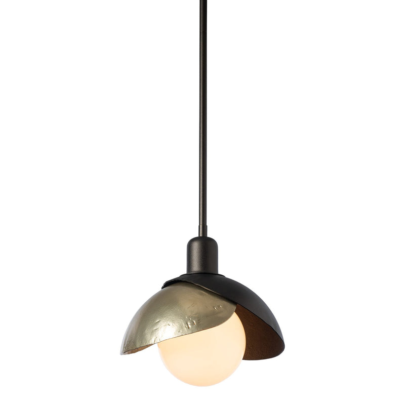 Brooklyn Double Shade Mini Pendant, shown in Oil Rubbed Bronze, Modern Brass, by Hubbardton Forge