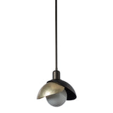 Brooklyn Double Shade Mini Pendant, shown in Oil Rubbed Bronze, Modern Brass, by Hubbardton Forge