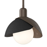 Brooklyn Double Shade Mini Pendant in Bronze, Black by Hubbardton Forge