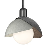 Brooklyn Double Shade Mini Pendant in Ink, Sterling by Hubbardton Forge