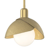 Brooklyn Double Shade Mini Pendant in Modern Brass, Modern Brass by Hubbardton Forge