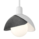 Brooklyn Double Shade Mini Pendant in White, Ink by Hubbardton Forge