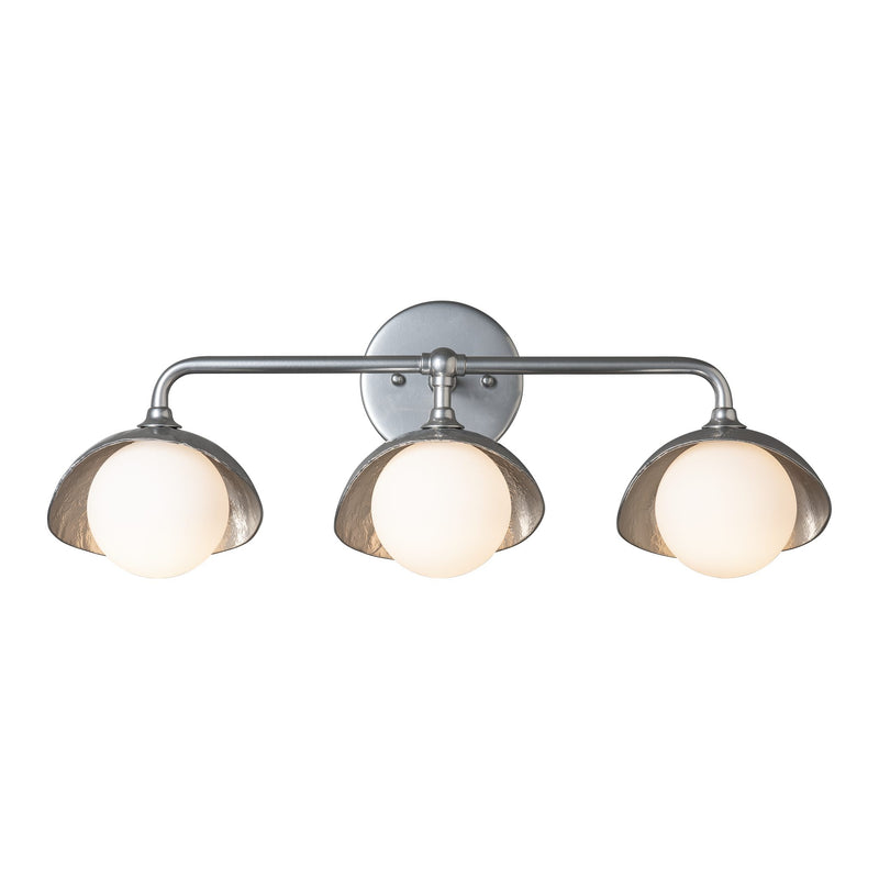 Brooklyn Single Shade Vanity Light, shown in Sterling, Sterling, by Hubbardton Forge
