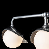 Brooklyn Single Shade Vanity Light detail in Sterling, Sterling, by Hubbardton Forge