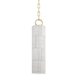 Brookville Pendant - Aged Brass with Satin Leaf by Hudson Valley