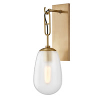 Bruckner Wall Sconce - Aged Brass by Hudson Valley