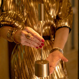Brushed Brass-Brushed Brass Carolina Pro Portable Table Lamp by Zafferano