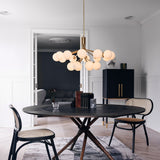Brushed Brass/Opal 18 Lights Apiales Chandelier by Nuura