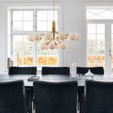 Brushed Brass/Opal 18 Lights Apiales Chandelier by Nuura