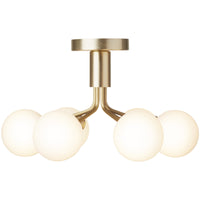 Brushed Brass/Opal 6 Lights Apiales Ceiling Light by Nuura