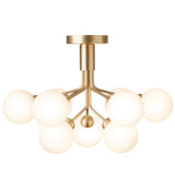 Brushed Brass/Opal 9 Lights Apiales Ceiling Light by Nuura