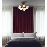 Brushed Brass/Opal 9 Lights Apiales Ceiling Light by Nuura in Bedroom