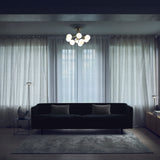 Brushed Brass/Opal 9 Lights Apiales Ceiling Light by Nuura in Living Room