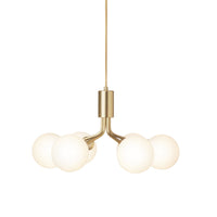 Brushed Brass/Opal Apiales 6 Pendant Light by Nuura