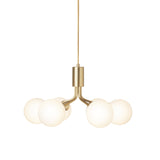 Brushed Brass/Opal Apiales 6 Pendant Light by Nuura