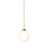 Brushed Brass/Opal Large Apiales Single Pendant Light by Nuura