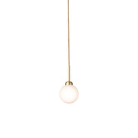 Brushed Brass/Opal Small Apiales Single Pendant Light by Nuura