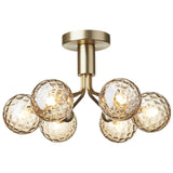 Brushed Brass/Optic Gold 6 Lights Apiales Ceiling Light by Nuura