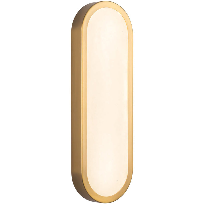 Brushed Gold/Alabaster 16inch Evelyn Wall/Vanity Light by Alora Lighting