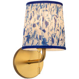 Brushed Gold/Blue Linen 6inch Scout Wall/Vanity Light by Alora Lighting