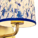 Brushed Gold/Blue Linen 6inch Scout Wall/Vanity Light by Alora Lighting Details