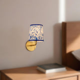 Brushed Gold/Blue Linen 6inch Scout Wall/Vanity Light by Alora Lighting