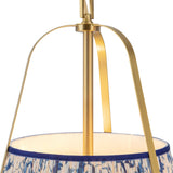 Brushed Gold/Blue Linen Scout Pendant by Alora Lighting Details
