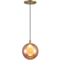 Brushed Gold-Copper Glass Bolla Pendant by Kuzco Lighting