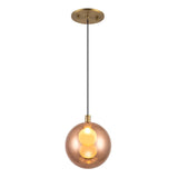 Brushed Gold-Copper Glass Bolla Pendant by Kuzco Lighting