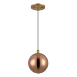 Brushed Gold-Copper Glass Bolla Pendant by Kuzco Lighting