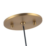 Brushed Gold-Copper Glass Bolla Pendant by Kuzco Lighting Canopy Details