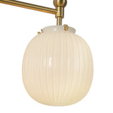 Brushed Gold/Glossy Ribbed Opal Glass Cherise Vanity Light by Alora Lighting Details