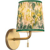 Brushed Gold/Green Linen 6inch Scout Wall/Vanity Light by Alora Lighting