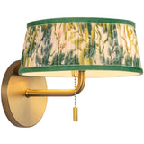 Brushed Gold/Green Linen 8inch Scout Wall/Vanity Light by Alora Lighting