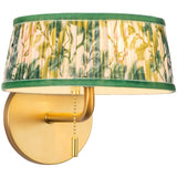 Brushed Gold/Green Linen 8inch Scout Wall/Vanity Light by Alora Lighting