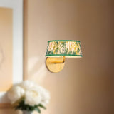 Brushed Gold/Green Linen 8inch Scout Wall/Vanity Light by Alora Lighting