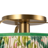 Brushed Gold/Green Linen Scout Semi-Flush Mount by Alora Lighting Details