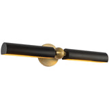 Brushed Gold/Matte Black Cole Wall/Picture Light by Alora Lighting