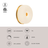 Brushed Gold-Matte Opal Gold Jada Wall Sconce by Kuzco Lighting Light Source