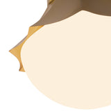 Brushed Gold/Matte Opal Glass Shelton Semi-Flush Mount by Alora Lighting Details