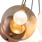 Brushed Gold-Mix Glass 17inch Bolla Chandelier by Kuzco Lighting Bulb Details