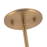 Brushed Gold-Mix Glass 17inch Bolla Chandelier by Kuzco Lighting Canopy Details