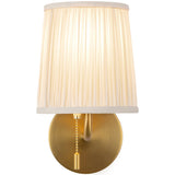 Brushed Gold/White Linen 6inch Scout Wall/Vanity Light by Alora Lighting