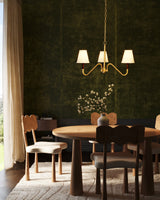 Brushed Gold/White Linen Sloan Chandelier by Alora Lighting