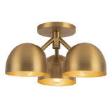 Brushed Gold 12inch Fosso Semi-Flush Mount by Kuzco Lighting